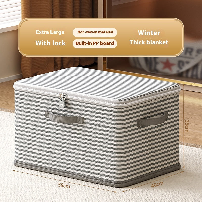 Clothes Storage Box with Lock – Secure Household Storage Basket for Clothes and Accessories