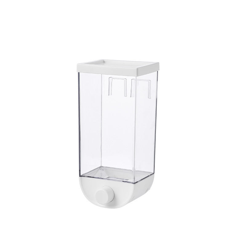 Wall-Mounted Easy-Press Cereal Dispenser – Kitchen Food Storage Container with Airtight Lid