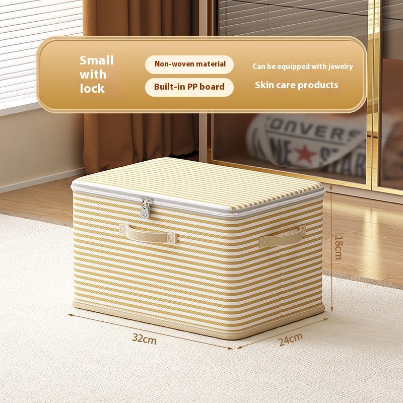 Clothes Storage Box with Lock – Secure Household Storage Basket for Clothes and Accessories