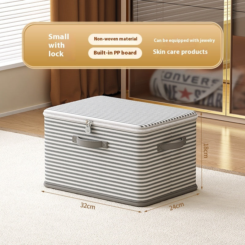 Clothes Storage Box with Lock – Secure Household Storage Basket for Clothes and Accessories
