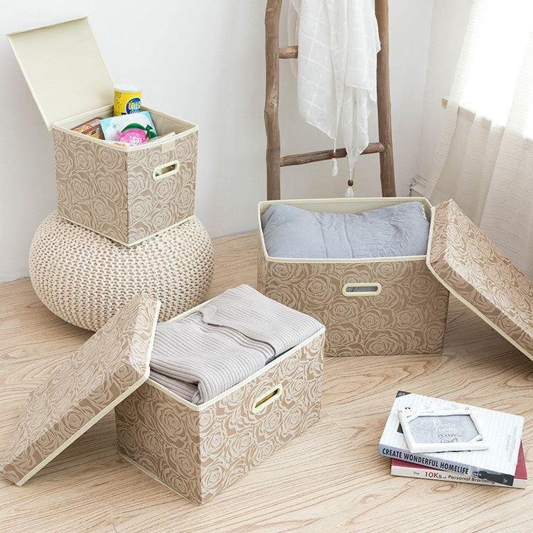 Foldable Storage Box – Collapsible Organizer with Lid for Home, Closet, and Office
