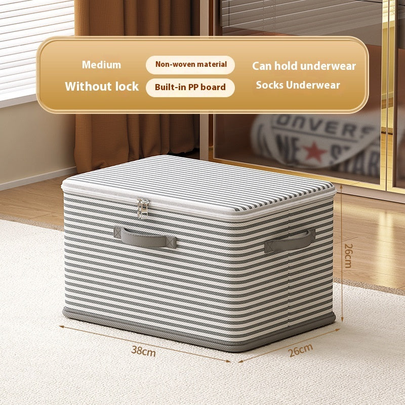 Clothes Storage Box with Lock – Secure Household Storage Basket for Clothes and Accessories
