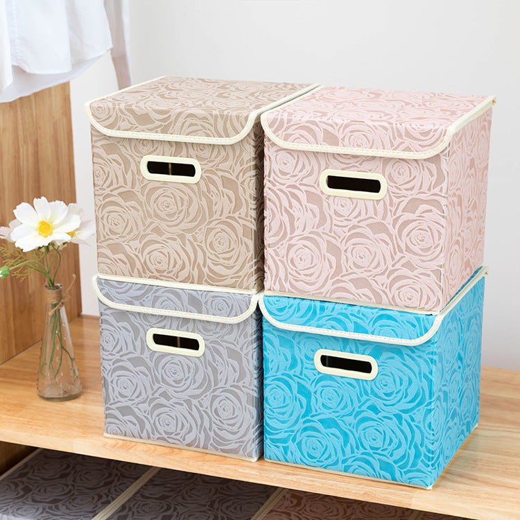Foldable Storage Box – Collapsible Organizer with Lid for Home, Closet, and Office