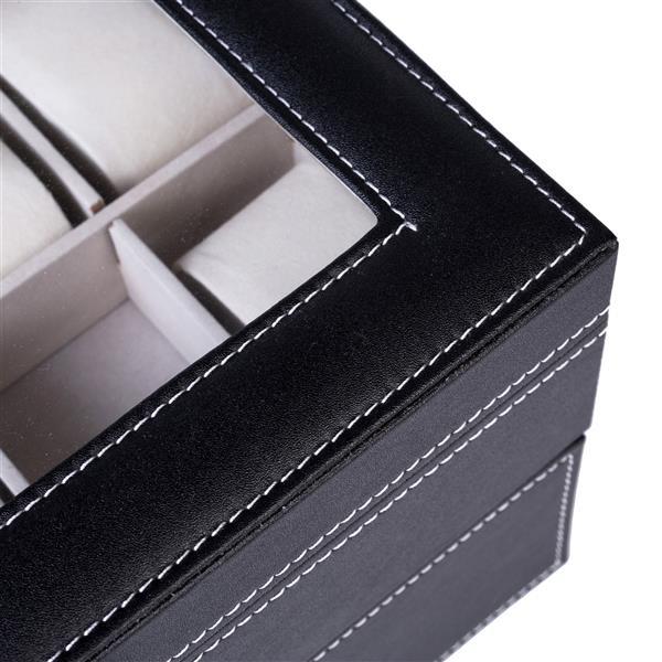 Double-Layer Luxury Watch Storage Box – High-End Organizer with Glass Lid & Lock