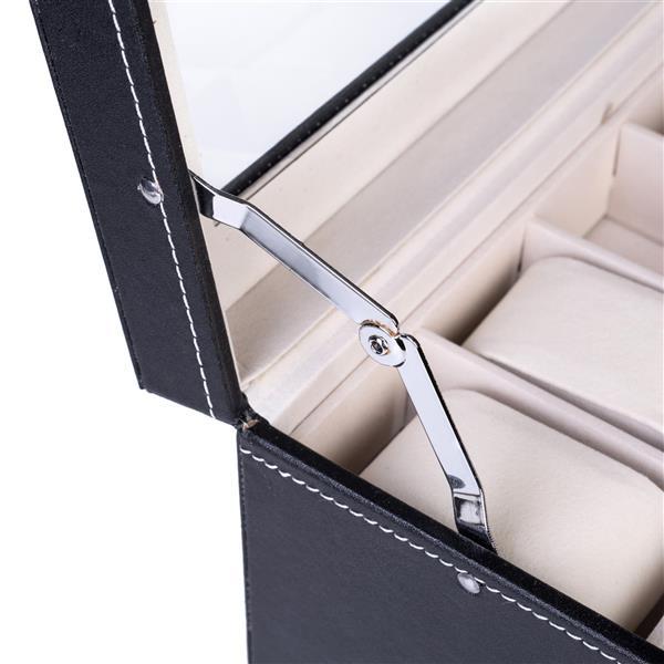Double-Layer Luxury Watch Storage Box – High-End Organizer with Glass Lid & Lock