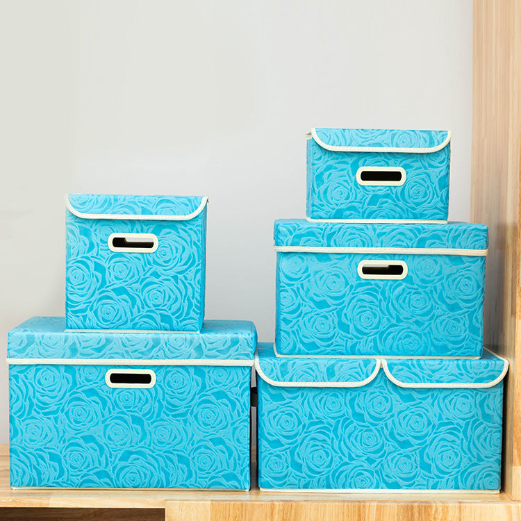 Foldable Storage Box – Collapsible Organizer with Lid for Home, Closet, and Office