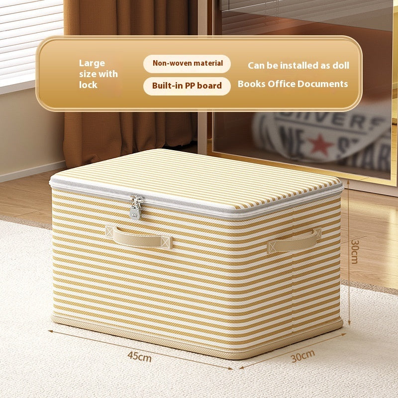 Clothes Storage Box with Lock – Secure Household Storage Basket for Clothes and Accessories