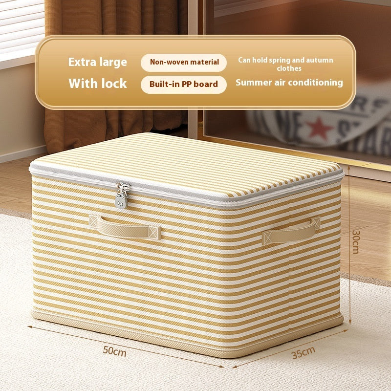Clothes Storage Box with Lock – Secure Household Storage Basket for Clothes and Accessories