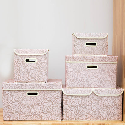 Foldable Storage Box – Collapsible Organizer with Lid for Home, Closet, and Office