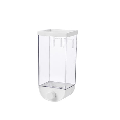 Wall-Mounted Easy-Press Cereal Dispenser – Kitchen Food Storage Container with Airtight Lid