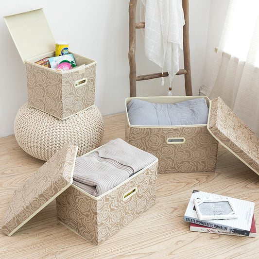 Foldable Storage Box – Collapsible Organizer with Lid for Home, Closet, and Office