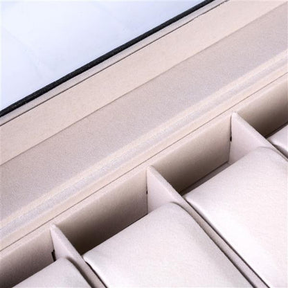 Double-Layer Luxury Watch Storage Box – High-End Organizer with Glass Lid & Lock