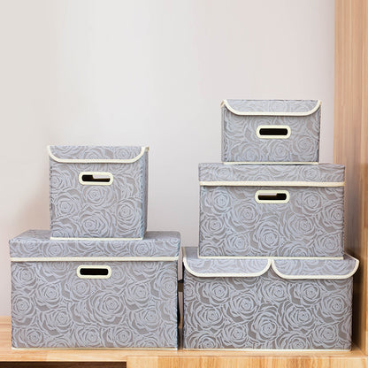 Foldable Storage Box – Collapsible Organizer with Lid for Home, Closet, and Office