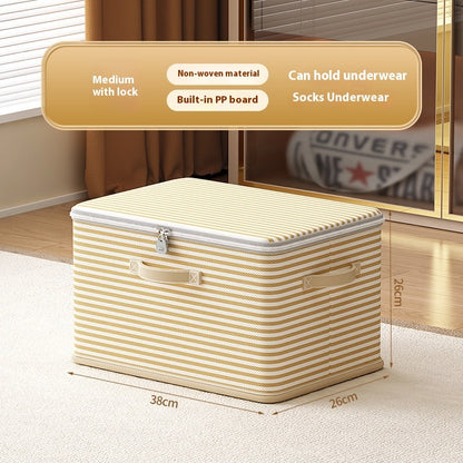 Clothes Storage Box with Lock – Secure Household Storage Basket for Clothes and Accessories