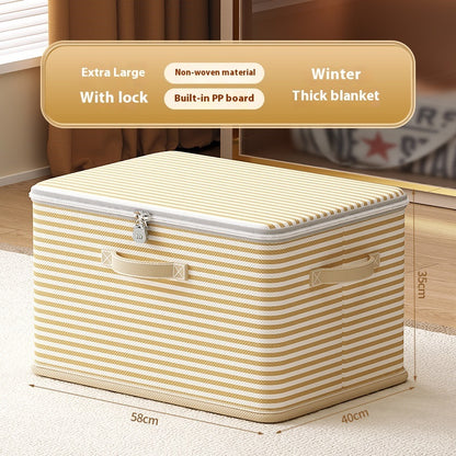 Clothes Storage Box with Lock – Secure Household Storage Basket for Clothes and Accessories