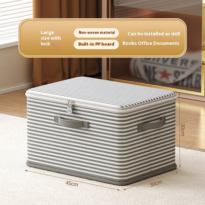Clothes Storage Box with Lock – Secure Household Storage Basket for Clothes and Accessories
